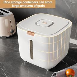 Storage Bottles High-quality Rice Dispenser Container Moisture-proof Bucket With Transparent Scales Measuring Cup Efficient