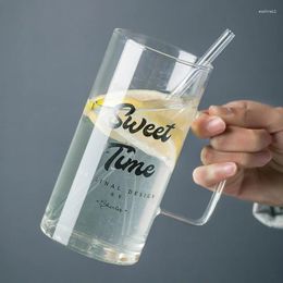 Wine Glasses Ins 700ml Heat Resistant Can Glass Water Cup Creative Ice Coffee Coke Milk Juice Mug