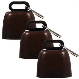 Party Supplies 3 Sets The Bell Pets Traveling Camping Loud Decorate Alarm Clock Metal Bells Copper Dog