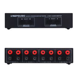 Amplifier 2 In 2 Out Passive Audio Signal Switcher Selector Box 2 Amplifiers A Pair Speakers Switch 200W T0678
