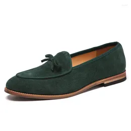 Dress Shoes Size37-48 Slip-on Suede Men Penny Loafers Mens Wedding Italiano 2024 Green Yellow Black Beige Mocasines Hombre