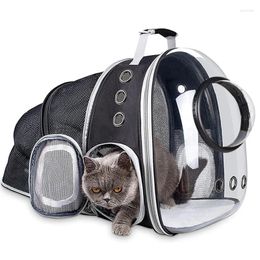 Cat Carriers Backpack Carrier Pet Out Portable Travel Bag Breathable Transparent Space Expandable Dog