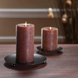 Candle Holders 4pc Black Candlestick Base Wrought Iron Retro Minimalist Home Decorations Toppers For Birthday Party Velas