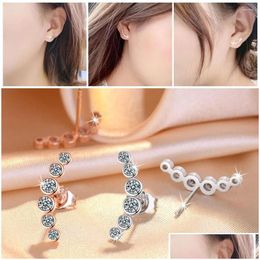 Dangle & Chandelier Earrings Gift Stud Women Jewellery Ear Jewellery 925 Sterling Sier Robover Cz Curve Bar Girl Drop Delivery Dhpwn