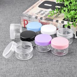 Storage Bottles 5Ppcs 10/15/20g Cosmetic Mini Travel Empty Bottle Jar Round Plastic Lip Face Cream Make-up Bottling Box Makeup