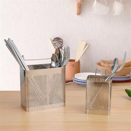 Kitchen Storage Stainless Steel Hanging Drainer Cutlery Holder Spoon Fork Knife Rack Chopsticks Basket Cooking Tools Organizer