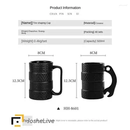 Mugs Creative Milk Cup Cute Gift Strange Mug Thermal Coffee 500ml Wholesale Ceramic Espresso Reusable Tire