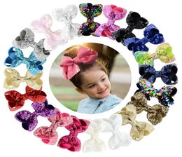 20colors Small 3inch Girls Embroideried Sequin Bows With Alligator Clips Kids Hairpins Bling Barrette Hair Accessories 8549475426