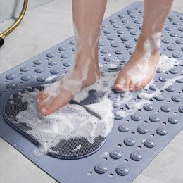 Bath Mats Bathroom Anti-slip Pad Toilet Shower Room Hollow Rug Cup Suction Massage Foot Mat Waterproof Multifunctional Ca V2d1