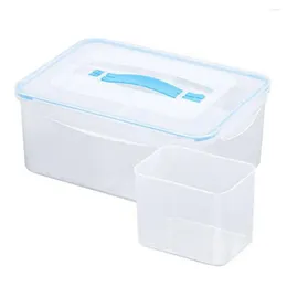 Storage Bottles Grain Tank Food Grade Bpa Free Sealing Box Transparent Fresh-keeping Container With Lid Handle Design For Grains