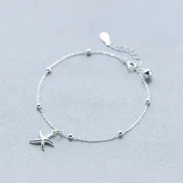 Charm Bracelets 925 Silver Plated Tassel Star Bracelet For Women &Bangle Wedding Jewelry SL009