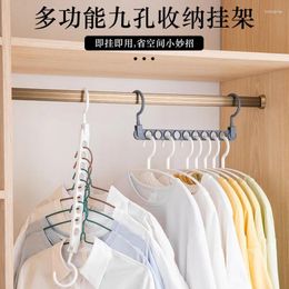 Hangers 2 PCS Drying Clothes Hanger 9 Holes Strong Load-bearing Hooks Portable Rotating Heavy-duty Laundry Rack Home Storage Tools
