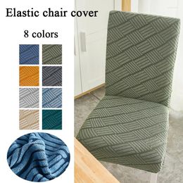 Chair Covers Colorful Elastic Breathable Home Textile Dustproof Jacquard Solid Color Comfortable Stripe Cover Seat