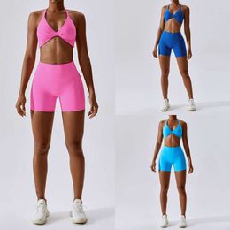 Lu Align Sport Outfits Align Women Clothes Sexy Gym Running Fitness Suits Female Quick Dry Sport Shorts Beauty Back Sport Bras Set Jogger Lemon Woman Lady