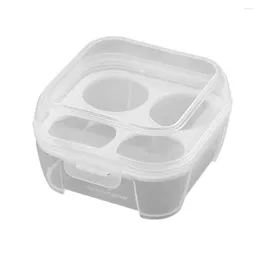 Storage Bottles Eggs Box Case Shockproof Egg Holder Kitchen Container Camping Gear (4 Grids)