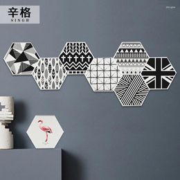 Wall Stickers 3D Brick Geometry DIY Decor Self-Adhesive Waterproof Wallpaper For Kids Room Bedroom Sticker