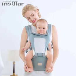 Carriers Slings Backpacks Insular Ergonomics Baby Carrier Sling Portable Child Backpacks Thickening Shoulders 360 Ergonomic Hoodie Kangaroo 0-36 Months L45