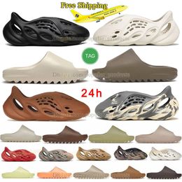 Designers chinelos de espuma corredores deslizam grande tamanho nós 13 47 Sapatos de frete grátis Onxy Black Bone Cog Famou