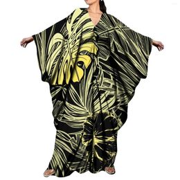 Party Dresses 2024 Bat Maxi Dress Full Skirt Casual Polynesian Tribal Ethnic Design Butterfly Sleeve