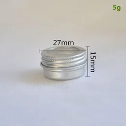 Bottles 200pcs 5ml/0.17oz Metal Round Aluminium Tin Refillable Containers Jars With Clear Top Screw Lids For Cosmetic Lip