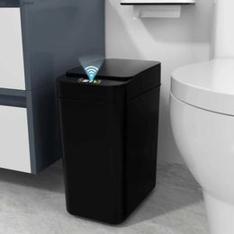 Waste Bins Bathroom Trash Can with Lid Touchless Automatic Garbage Can Slim Motion Sensor Smart Trash Bin for BedroomOfficeLiving Room L46