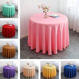 Table Cloth 160CM Round Tablecloth Solid Colour For Home Decor Tablecloths Washable Wedding Party Banquet Covers