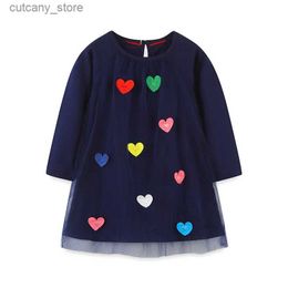 Girl's Dresses Girl Spring Clothes 2024 New Pure Cotton for Daily Wear Baby One-piece Dress Childrens Printed Cute Princess Sevess Dress L240402