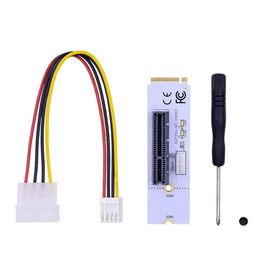 M.2 To PCI-E 4X Riser Card M2 Key M To PCIe X4 Transfer with LED Voltage Indicator for PCI Express 1X To 16X Adapter