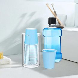 Liquid Soap Dispenser Acrylic Bathroom Cup Holder For Disposable Paper Mouthwash Cups Guest Room Counter