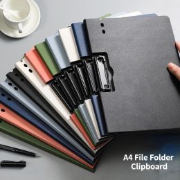 File 1pcs A4 File Folder Clipboard Writing Pad Memo Board Double Clips Test Paper Storage Organizer School Supplies Office Stationary