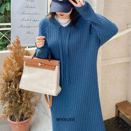 Casual Dresses Plus Size 5XL 150kg Women Knitted Maxi Dress Spring Elegant Ribbed Long Sleeve Bodycon Ladies Streetwear