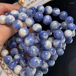 Decorative Figurines 12mm Natural Kyanite Mica Bracelet Accessories Luxury Healing Jewellery Quartz Crystal Stone Bangle 1pcs