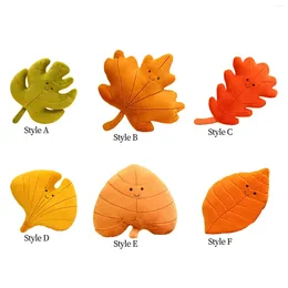 Pillow 3D Leaf Plush Birthday Gift Cute Backrest Decorative Throw Back For Couch Bed Car Sofa Home Decor