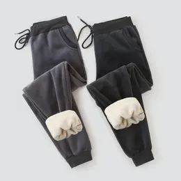 Women's Pants Women Pant Winter Warm Sweatpants Lambskin Cashmere Autumn Female Casual Harem Lined Fleece Trousers