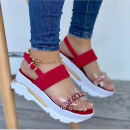 Dress Shoes Comemore Peep Toe Platform Sandalias Mujer Shoe Heel 2024 Women's Summer Footwear Heels Sandals Red For Women 42 43