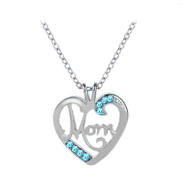 Chains Heart Shaped & Crystal Pendant Necklace Jewelry Mother'S Day Gift For Mom Women'S 2024 Valentines Gifts