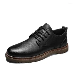 Casual Shoes 2024 Male Sneakers Autumn/Winter Traf Leather Men Business Work Office Lace-up Dress For Size38-45