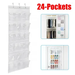 Storage Boxes 24 Pockets Shoes Organiser Rack Hanging Organisers Space Saver Over The Door Behind Closet Hanger