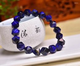 Decorative Figurines Blue Tiger-eye Diamond Face Bracelet Bright Color Beautiful More In Kind Size: 10mm