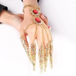 Link Bracelets Fashion Girl's Belly Dance Finger Thai Golden Bracelet Jewelry