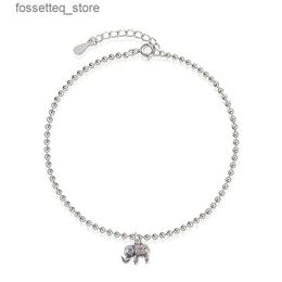 Anklets Vintage Designer Statement Elephant Pendant Ankle Real 925 Sterling Silver Women Anklet L46