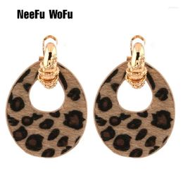 Dangle Earrings NeeFu WoFu Snake Earring Tiger Leather Large Water Drop Big Woman Zinc Alloy Brinco Ear Oorbellen Christmas Gift