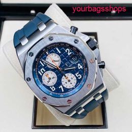 Classic AP Wrist Watch Royal Oak Offshore Series Mens Automatic Machinery Swiss Male Waterproof Night Light Date Display Business Leisure 26470