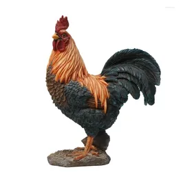 Garden Decorations Rooster Sculpture Statue Animal Figurine Gifts Chicken Decors Modern Home Ornaments Table Centerpieces Crafts Resin