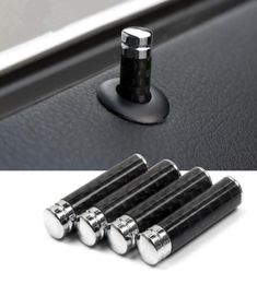 1 set Carbon Fibre Car Door lifting bolt decoration covers trim for A B C E class CLA GLA GLK ML GL GLC GLE GLS9904410