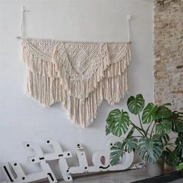 Tapestries Nordic Creativity Wall Hanging Boho DeCor Hand-made Cotten Tapestry Art Decoration Large Macrame Wedding