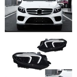 Car Light Assembly Cars Lights For Benz Gle W166 Class Headlights 20 15-20 19 Led Headlight Dynamic Signal Animation Drl Matrix Drop D Ottaa