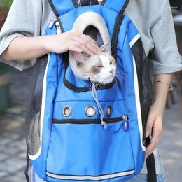 Cat Carriers Pet Travel Backpack Puppy Outdoor Safety Portable Space Bag Foldable Cats Dogs Carrier Comfortable Breathable Supplies