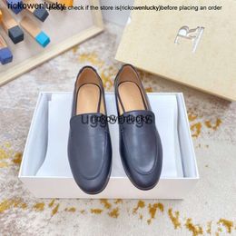 the row shoes Gaoding the * row small leather shoes with flat bottoms and a round toe for comfort simplicity and fashion. Women wear genuine leather shoes high quality