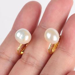 Dangle Earrings Handmade White Baroque Pearl 18k Hook Diamond Bridal Clip-on Teens Anniversary Chandelier Art Ear Cuff Stud Men Silver